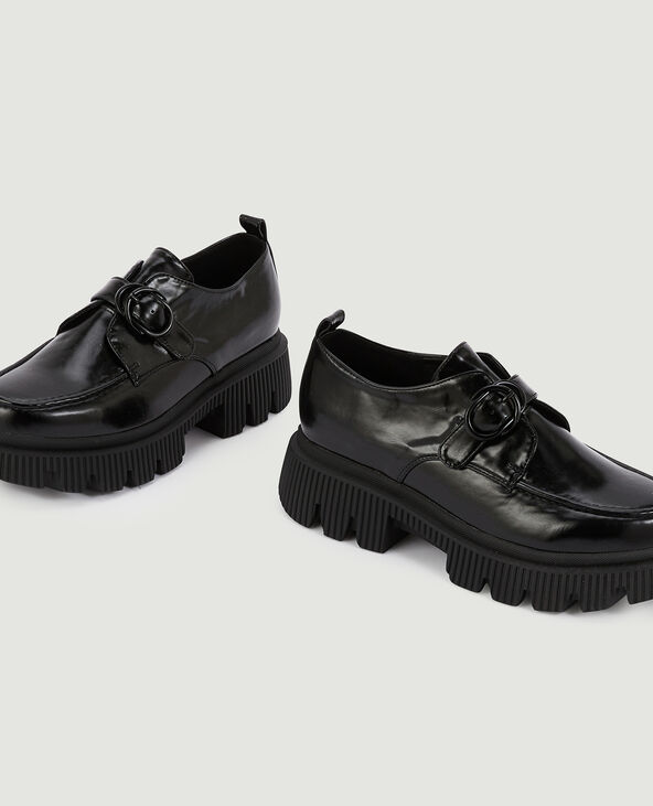 Mocassins avec boucle semelles crunchy noir - Pimkie