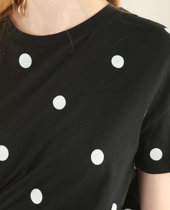 T-shirt à pois noir - Pimkie