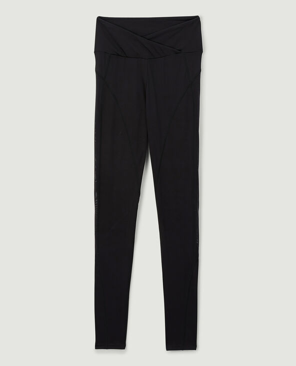 Legging avec bande tranparente noir - Pimkie