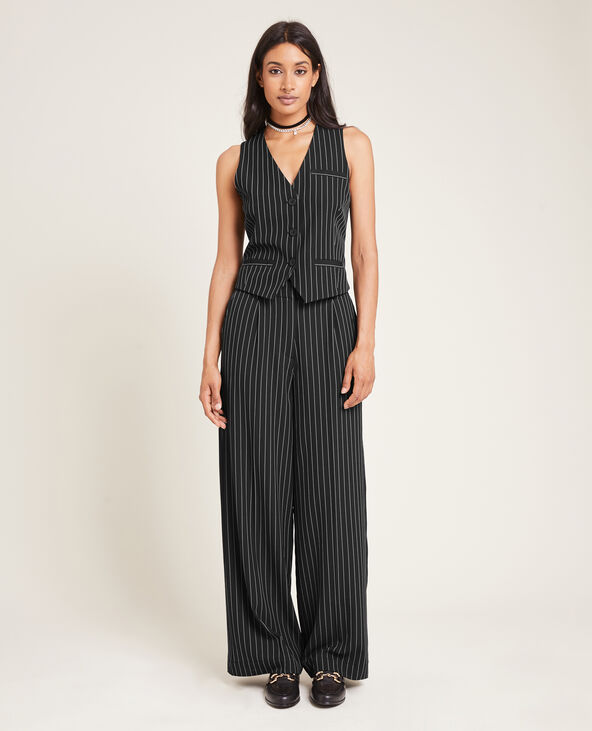 Pantalon large et droit SMALL noir - Pimkie
