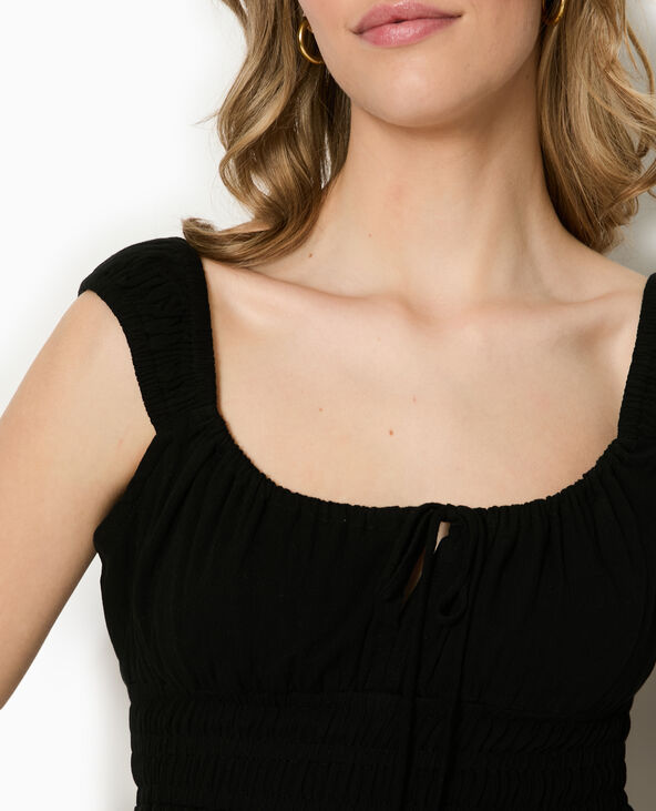 Robe bretelles encolure empire noir - Pimkie