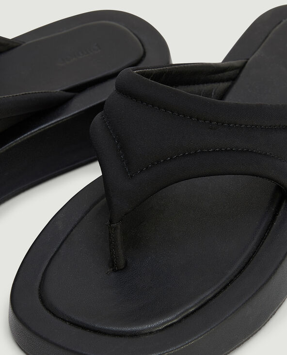 Tongs plateformes noir - Pimkie