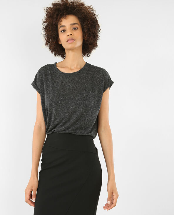 T-shirt à manches courtes gris chiné - Pimkie