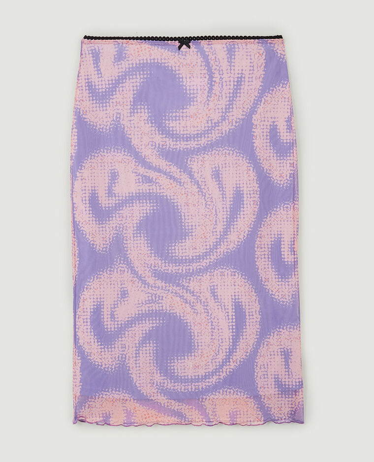 Jupe tube maille transparente rose - Pimkie