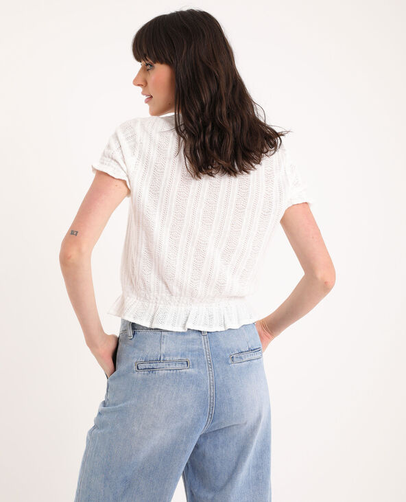 Top boutonné blanc - Pimkie