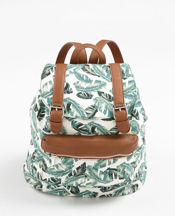 Sac à dos tropical blanc - Pimkie