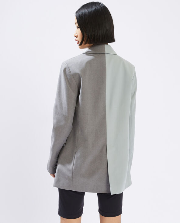 Blazer bicolore gris foncé - Pimkie