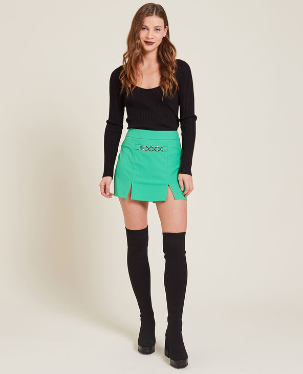 Jupe-short avec détail chaine vert - Pimkie