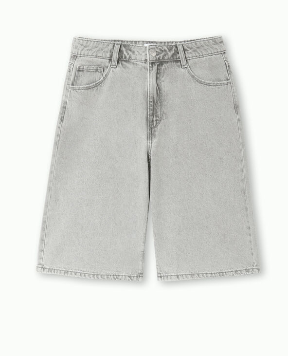 Bermuda large en jean gris clair - Pimkie
