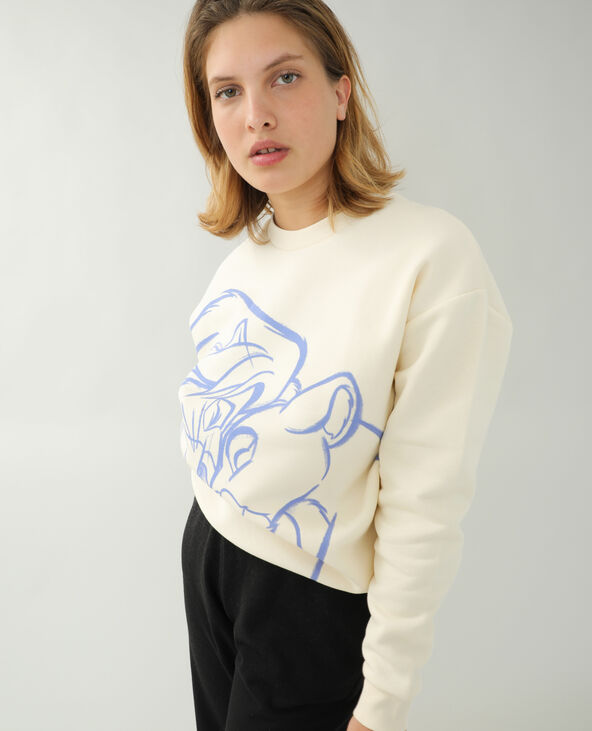 Sweat molleton Le Roi Lion blanc - Pimkie