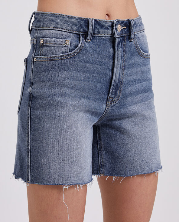 Bermuda en jean raw cut bleu - Pimkie