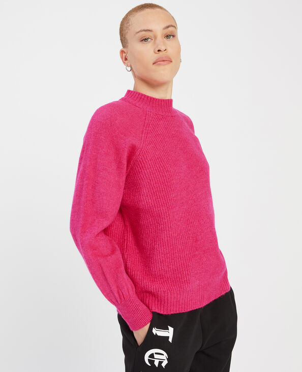 Pull maille col montant rose - Pimkie