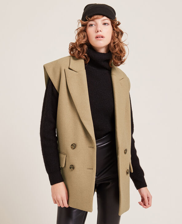 Veste oversize sans manches camel - Pimkie