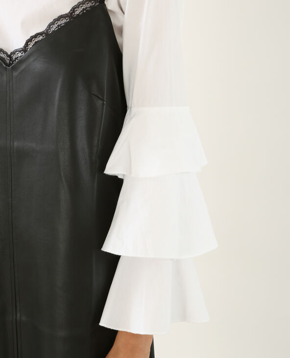 Robe en simili cuir noir - Pimkie