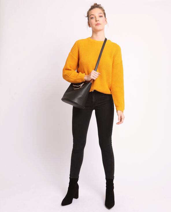 Pull en maille épaisse jaune ocre - Pimkie