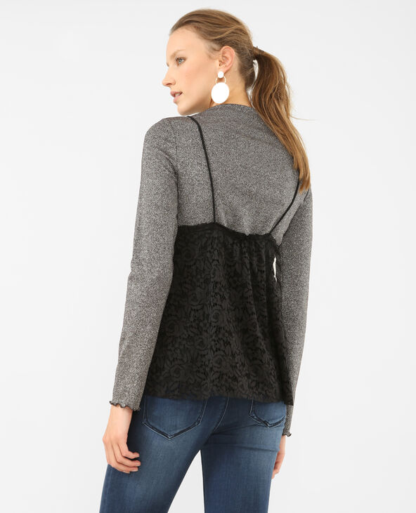 Top en dentelle noir - Pimkie