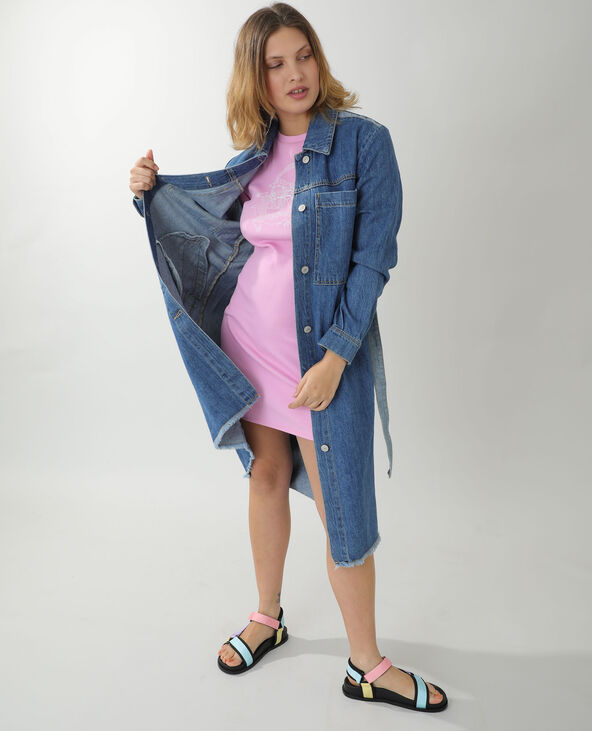 Robe t-shirt longue rose - Pimkie