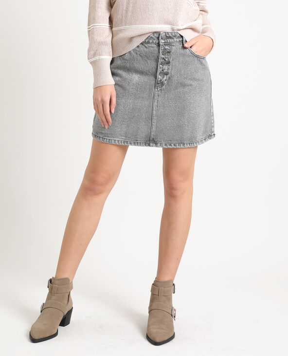 Jupe en jean grise on sale