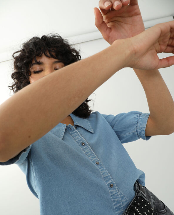 Chemise en jean bleu clair - Pimkie