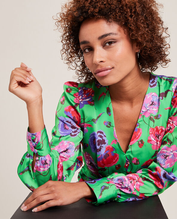 Blouse col V vert - Pimkie