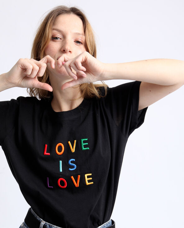 T-shirt LOVE noir - Pimkie