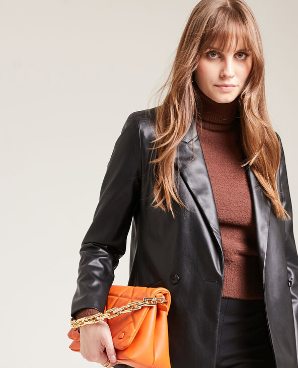 Veste blazer en simili cuir