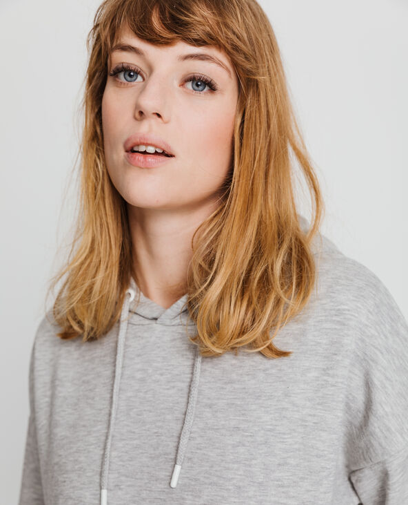 Sweat à capuche gris chiné - Pimkie