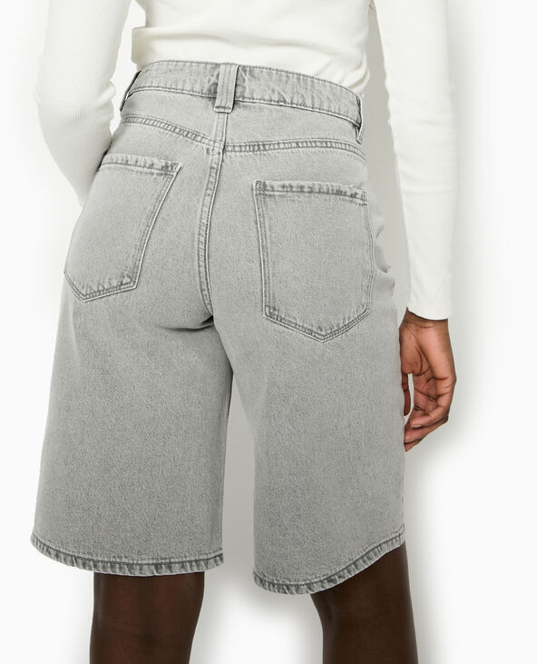 Bermuda large en jean gris clair - Pimkie