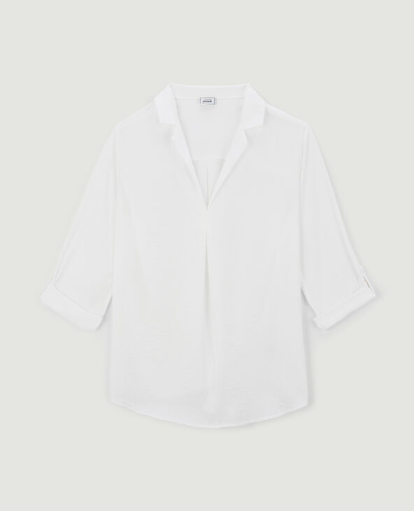 Blouse oversize en tissu fluide blanc - Pimkie