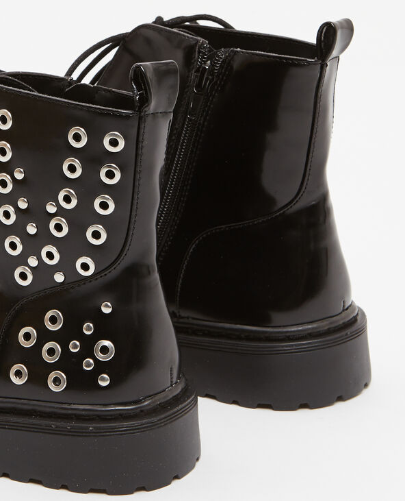 Boots rangers à rivets noir - Pimkie