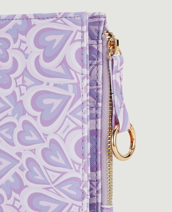 Portefeuille motif coeurs lilas - Pimkie