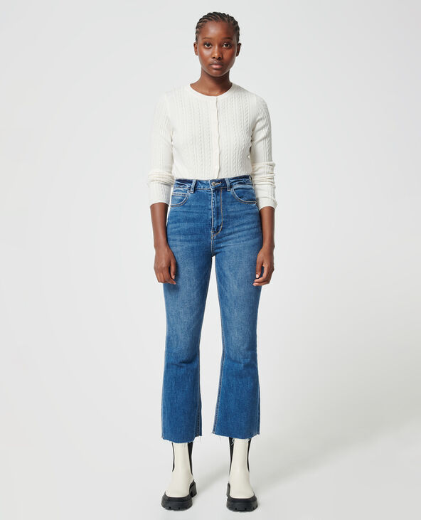 Jean flare cropped bleu marine - Pimkie