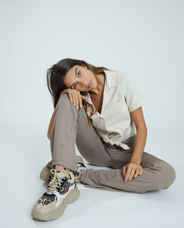 Chemisier cropped beige - Pimkie