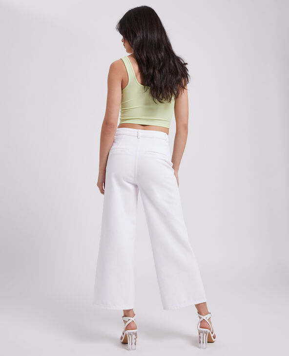 Jean wide taille haute blanc - Pimkie