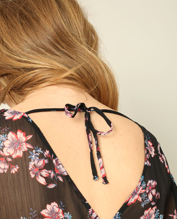 Robe à fleurs noir - Pimkie