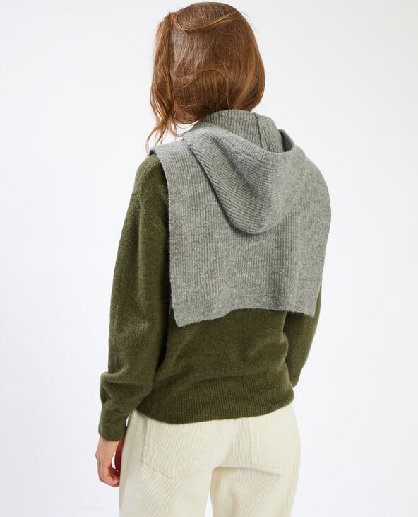Col tricot zippé gris chiné - Pimkie