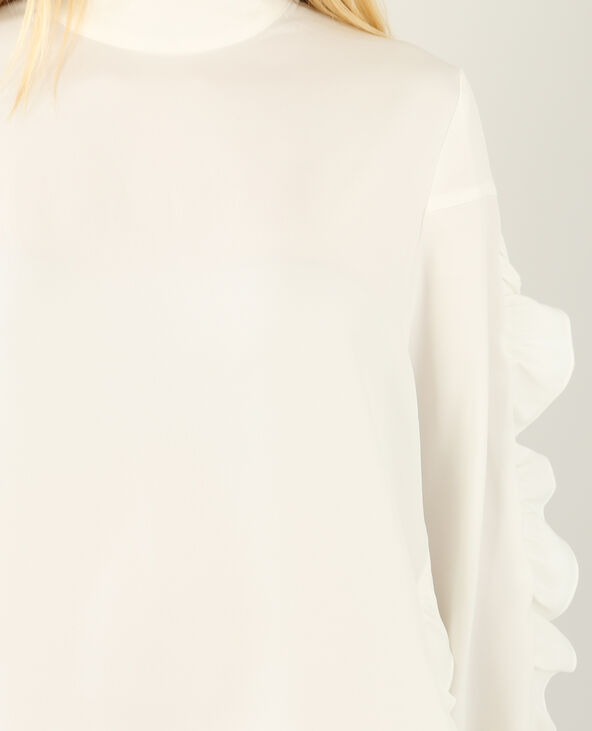 Blouse à volants blanc - Pimkie