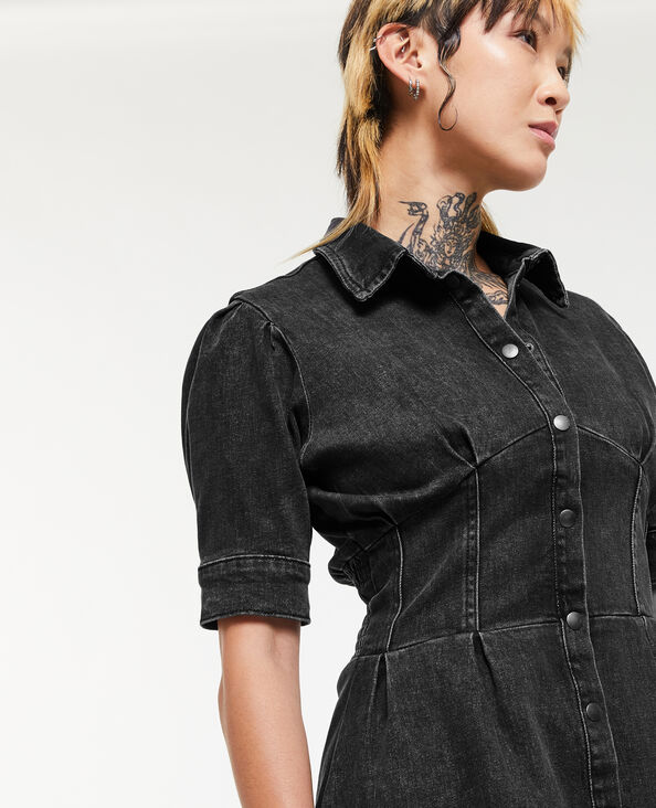 Robe cintrée et courte en jean gris foncé - Pimkie