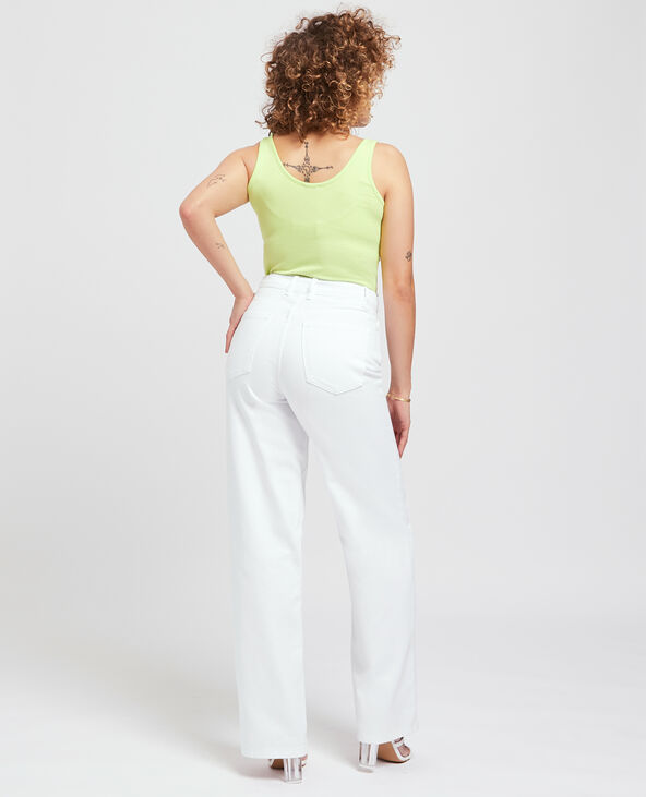 Jean large uni blanc - Pimkie