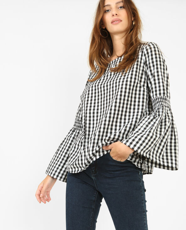 Blouse à manches pagode noir - Pimkie