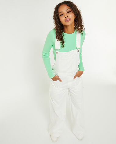 Salopette en jean baggy blanc - Pimkie