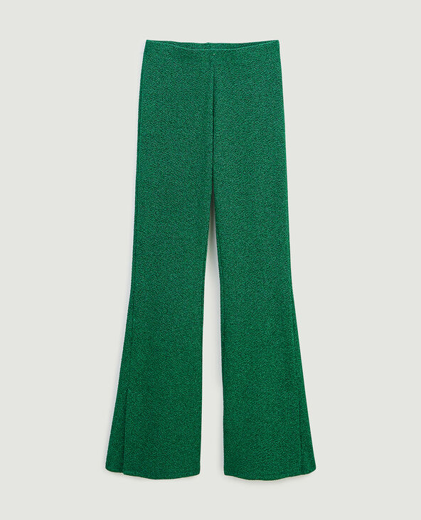 Pantalon flare maille lurex vert - Pimkie