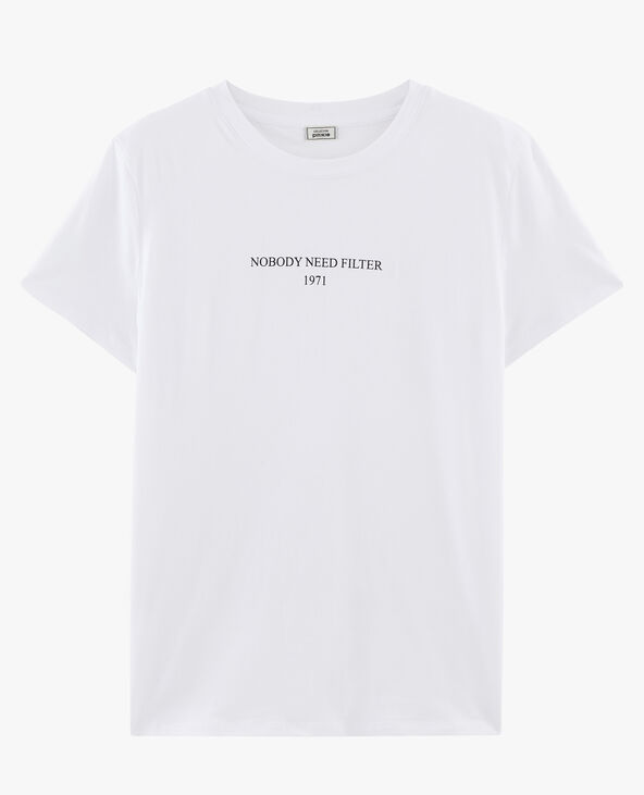 T-shirt à message blanc - Pimkie