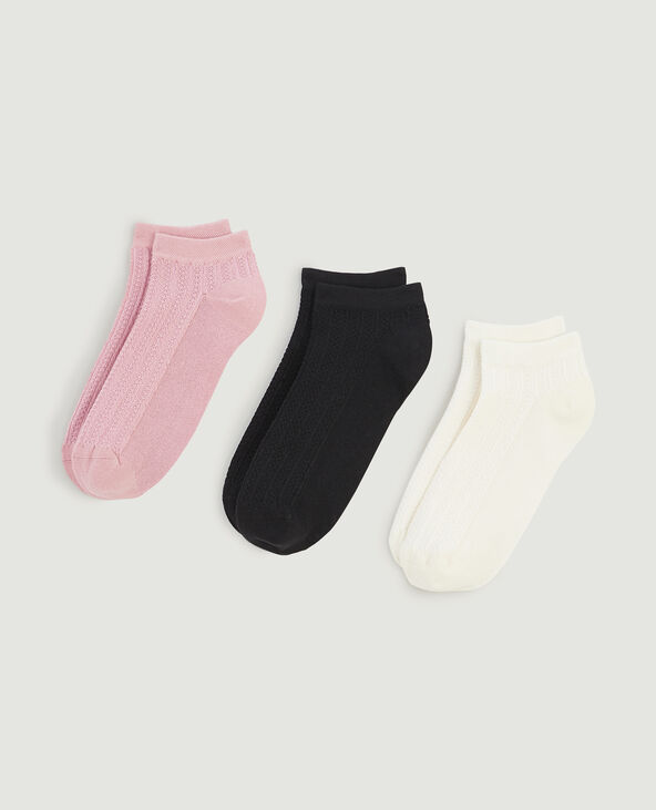 Lot de 3 socquettes rose - Pimkie