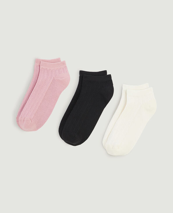 Lot de 3 socquettes rose - Pimkie