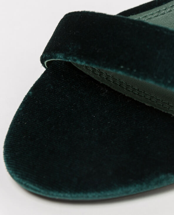 Sandales velours vert foncé - Pimkie
