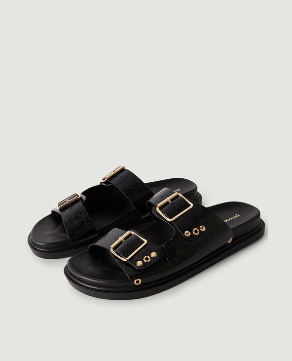 Mules à boucles noir - Pimkie
