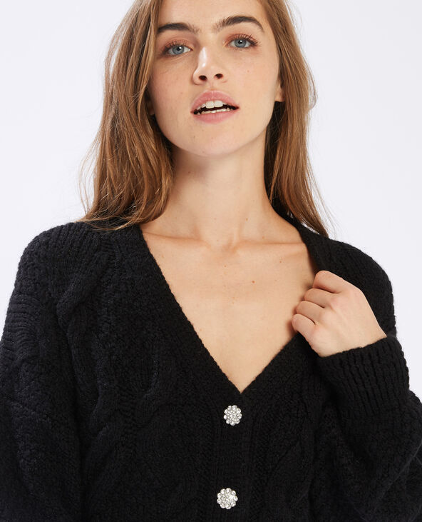 Gilet bouton strass top