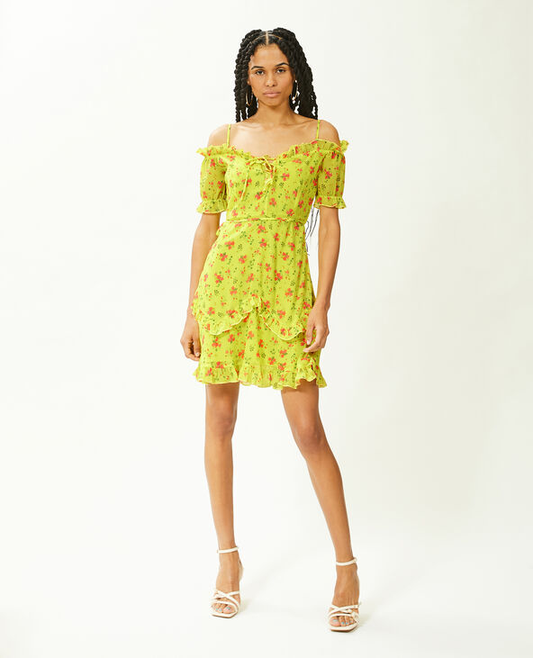Robe courte sales à volants