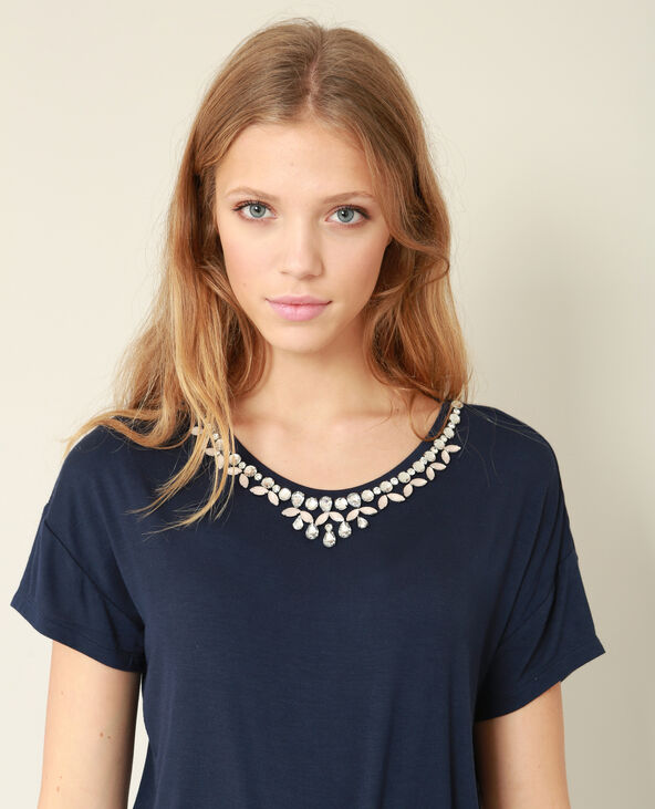 Top à bijoux bleu marine - Pimkie